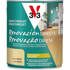 V33 BARNIZ RENOVADOR PARQUET & LAMINADOS MATE INCOLORO 2,5L V33 BARNIZ RENOVADOR PARQUET & LAMINADOS MATE INCOLORO 2,5L