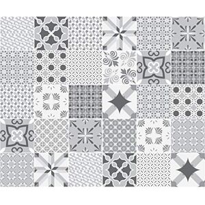 AMBIANCE-LIVE Azulejos para pared - Imitación cemento, 20x20cm, 30 piezas AMBIANCE-LIVE Azulejos para pared - Imitación cemento, 20x20cm, 30 piezas
