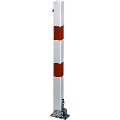 Alberts Poste de bloqueo Locky, Disponible en distintos modelos, Para atornillar, abatible, Blanco, Poste 70 x 70 mm, Altura sobre el suelo 100 cm Alberts Poste de bloqueo Locky, Disponible en distintos modelos, Para atornillar, abatible, Blanco, Poste 70 x 70 mm, Altura sobre el suelo 100 cm
