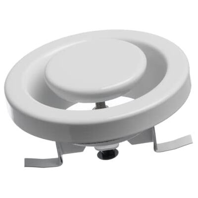 EUROPLAST Ø 80mm Difusor de Extracción Válvula de Disco Regulada Rejilla de Ventilación Redonda de Acero Blanco EUROPLAST Ø 80mm Difusor de Extracción Válvula de Disco Regulada Rejilla de Ventilación Redonda de Acero Blanco