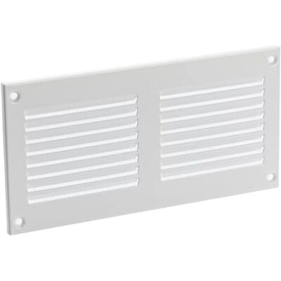 EUROPLAST 200x100mm Rejilla de Ventilación con Mosquitera Rejillas de Aireación Metálicas Acero, Blanco EUROPLAST 200x100mm Rejilla de Ventilación con Mosquitera Rejillas de Aireación Metálicas Acero, Blanco