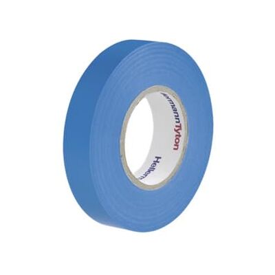 HellermannTyton Paquete de 10 cintas aislantes, 10 m de largo y 15 mm de ancho, azul HellermannTyton Paquete de 10 cintas aislantes, 10 m de largo y 15 mm de ancho, azul
