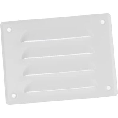 EUROPLAST Rejilla de ventilación de Metal Blanco de 140 x 105 mm con mosquitera, Cubierta de ventilación EUROPLAST Rejilla de ventilación de Metal Blanco de 140 x 105 mm con mosquitera, Cubierta de ventilación