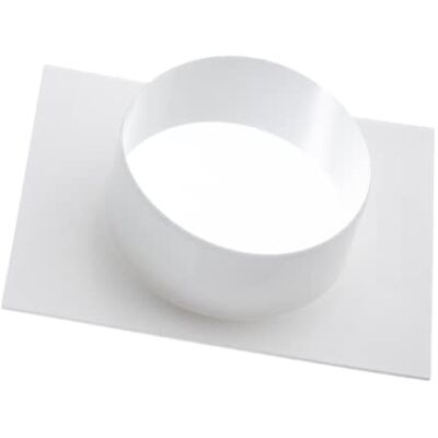 EUROPLAST Conector de conducto recto con brida de 150 mm, conducto redondo de PVC, tubo de ventilación, placa de pared EUROPLAST Conector de conducto recto con brida de 150 mm, conducto redondo de PVC, tubo de ventilación, placa de pared