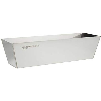Amazon Basics Rectangular Bandeja para mezcla, acero inoxidable, 30.48 cm, Plateado Amazon Basics Rectangular Bandeja para mezcla, acero inoxidable, 30.48 cm, Plateado
