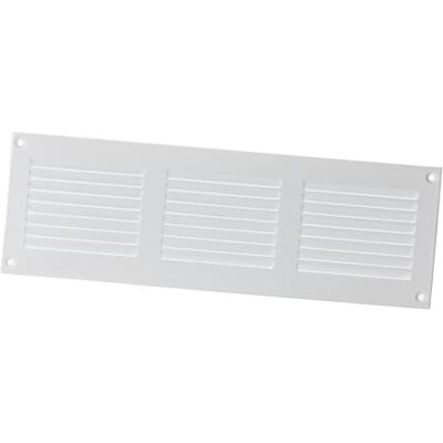EUROPLAST 300x100mm Rejilla de Ventilación con Mosquitera Rejillas de Aireación Metálicas Acero, Blanco EUROPLAST 300x100mm Rejilla de Ventilación con Mosquitera Rejillas de Aireación Metálicas Acero, Blanco