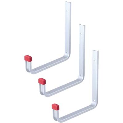 Alberts Ganchos de pared disponible en diferentes modelos ángulo aluminio profundidad 190 mm altura 200 mm juego de 3 Alberts Ganchos de pared disponible en diferentes modelos ángulo aluminio profundidad 190 mm altura 200 mm juego de 3