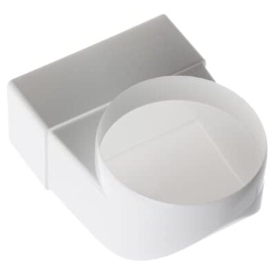 EUROPLAST Ø 100mm 110x55mm Codo 90° Adaptador para Tubos Redondos a Rectangulares PVC EUROPLAST Ø 100mm 110x55mm Codo 90° Adaptador para Tubos Redondos a Rectangulares PVC