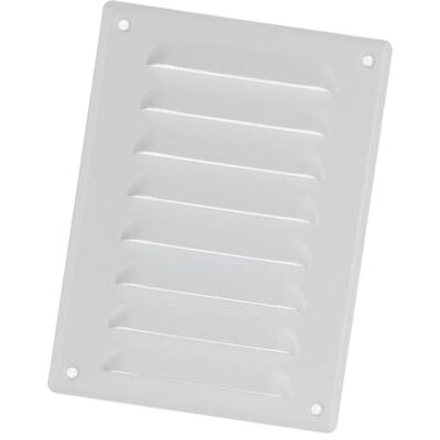 EUROPLAST 140x190mm Rejilla de Ventilación con Mosquitera Rejillas de Aireación Metálicas Acero, Blanco EUROPLAST 140x190mm Rejilla de Ventilación con Mosquitera Rejillas de Aireación Metálicas Acero, Blanco