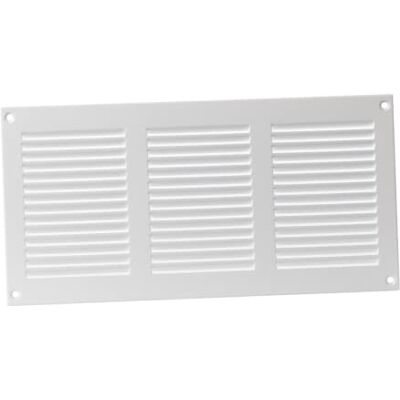 EUROPLAST 300x150mm Rejilla de Ventilación con Mosquitera Rejillas de Aireación Metálicas Acero, Blanco EUROPLAST 300x150mm Rejilla de Ventilación con Mosquitera Rejillas de Aireación Metálicas Acero, Blanco