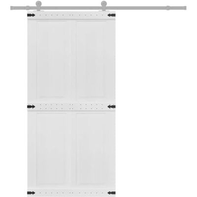 vidaXL Puerta Corrediza CORONA 100 x 210 cm Madera de Pino Maciza vidaXL Puerta Corrediza CORONA 100 x 210 cm Madera de Pino Maciza