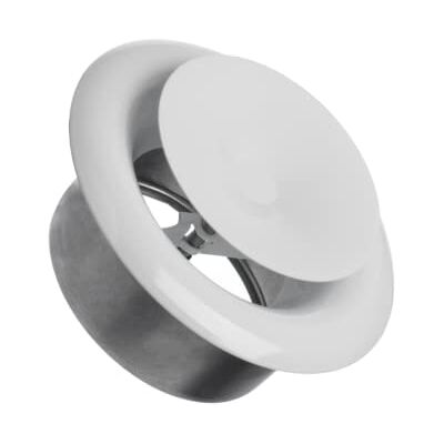 EUROPLAST Ø 100mm Difusor de Suministro de Aire Válvula de Disco Regulada Rejilla de Ventilación Redonda de Acero Blanco EUROPLAST Ø 100mm Difusor de Suministro de Aire Válvula de Disco Regulada Rejilla de Ventilación Redonda de Acero Blanco