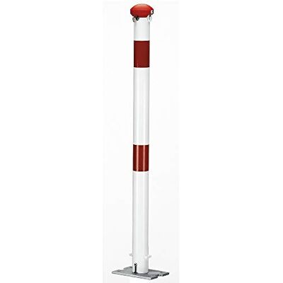Alberts Poste de Bloqueo Grünenthal, Disponible en Distintos Modelos, para atornillar, abatible, Blanco, Ø del Poste 60 mm, Altura sobre el Suelo 100 cm Alberts Poste de Bloqueo Grünenthal, Disponible en Distintos Modelos, para atornillar, abatible, Blanco, Ø del Poste 60 mm, Altura sobre el Suelo 100 cm