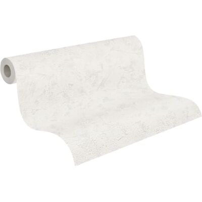 A.S. Création Attractive Papel pintado no tejido, diseño floral y gráfico, colores naturales, superficie texturizada, textura de yeso, 10,05 m x 0,53 m, color blanco/gris A.S. Création Attractive Papel pintado no tejido, diseño floral y gráfico, colores naturales, superficie texturizada, textura de yeso, 10,05 m x 0,53 m, color blanco/gris