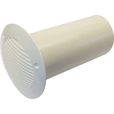 Airflow Kit de Conducto para Pared Hueca – Conducto Rígido de Plástico de 150 mm de Diámetro x 350 mm de Longitud con Rejilla Blanca y Tornillos – Hermético y Fácil de Instalar Airflow Kit de Conducto para Pared Hueca – Conducto Rígido de Plástico de 150 mm de Diámetro x 350 mm de Longitud con Rejilla Blanca y Tornillos – Hermético y Fácil de Instalar