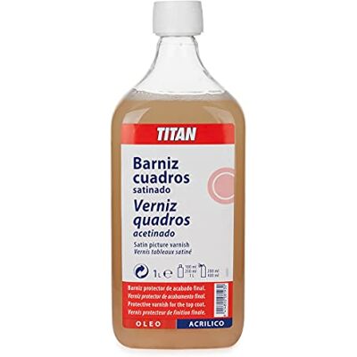 BARNIZ CUADROS SATINADO OLEO Y ACRILICO TITAN 1 LT BARNIZ CUADROS SATINADO OLEO Y ACRILICO TITAN 1 LT