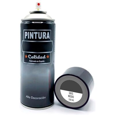 AC Bote de Pintura en Spray Fabricado en España Ideal para cualquier superficie, Madera, Metal, Cartón, Piedra o Cerámica Capidad de 200 ML Color Gris Medio AC Bote de Pintura en Spray Fabricado en España Ideal para cualquier superficie, Madera, Metal, Cartón, Piedra o Cerámica Capidad de 200 ML Color Gris Medio