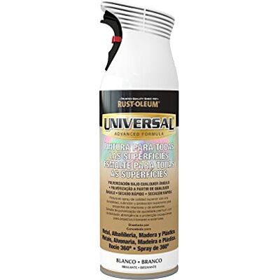 Rust-Oleum Universal pintura multisuperficie en spray Brillante Blanco 400 ml Rust-Oleum Universal pintura multisuperficie en spray Brillante Blanco 400 ml