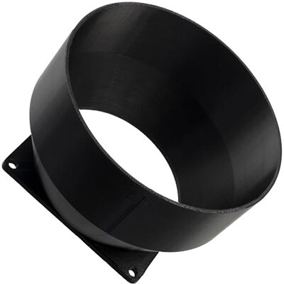 AERZETIX Adaptador Cuadrado-Redondo de Flujo de Aire para conducto de ventilación 92x92 mm Ø123 mm en plástico ABS AERZETIX Adaptador Cuadrado-Redondo de Flujo de Aire para conducto de ventilación 92x92 mm Ø123 mm en plástico ABS