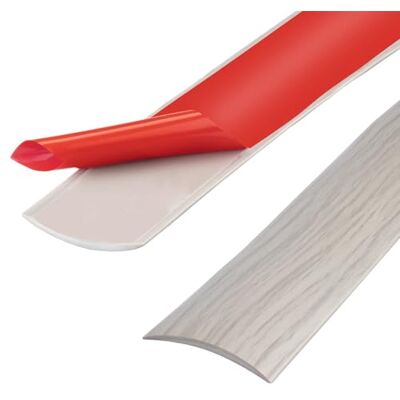 ztowoto Tira de umbral de PVC de 200cm, tiras de transición de piso, tiras de cubierta de piso laminado, tira divisoria de puerta de piso autoadhesiva (4cm, Grano de madera de fresno) ztowoto Tira de umbral de PVC de 200cm, tiras de transición de piso, tiras de cubierta de piso laminado, tira divisoria de puerta de piso autoadhesiva (4cm, Grano de madera de fresno)