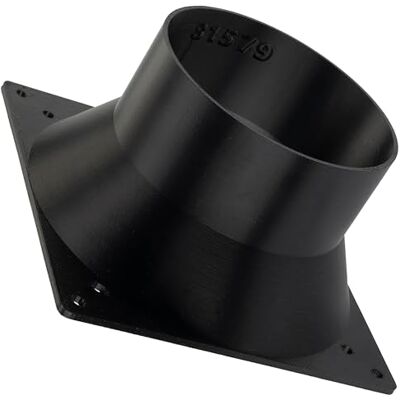 AERZETIX Adaptador Cuadrado-Redondo de Flujo de Aire para conducto de ventilación 140x140 mm Ø98 mm en plástico ABS AERZETIX Adaptador Cuadrado-Redondo de Flujo de Aire para conducto de ventilación 140x140 mm Ø98 mm en plástico ABS