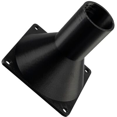 AERZETIX Adaptador Cuadrado-Redondo de Flujo de Aire para conducto de ventilación 70x70 mm Ø30 mm en plástico ABS AERZETIX Adaptador Cuadrado-Redondo de Flujo de Aire para conducto de ventilación 70x70 mm Ø30 mm en plástico ABS