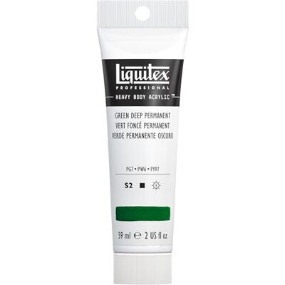 Liquitex Heavy Body Tubo De Pintura Acrílica, 59 ml, Verde Oscuro Permanente Liquitex Heavy Body Tubo De Pintura Acrílica, 59 ml, Verde Oscuro Permanente