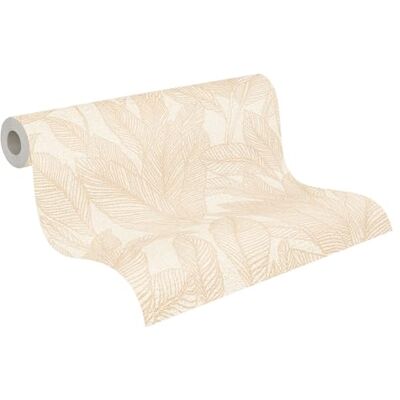 A.S. Création Livingwalls papel pintado no tejido con estructura de hojas en beige, crema, marrón y verde – papel pintado floral de hojas 10,05 m x 0,53 m diseño de COSMOPOLITAN – A.S. Création Livingwalls papel pintado no tejido con estructura de hojas en beige, crema, marrón y verde – papel pintado floral de hojas 10,05 m x 0,53 m diseño de COSMOPOLITAN –