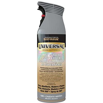 Rust-Oleum Universal pintura multisuperficie en spray Brillante Gris 400 ml Rust-Oleum Universal pintura multisuperficie en spray Brillante Gris 400 ml