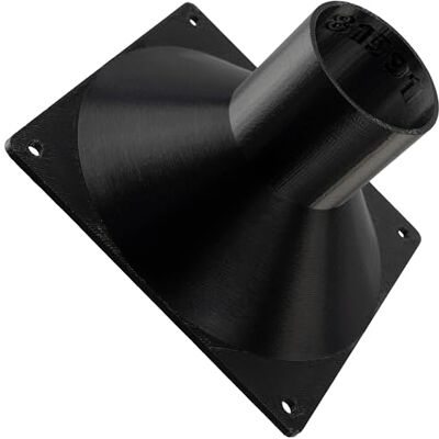 AERZETIX Adaptador Cuadrado-Redondo de Flujo de Aire para conducto de ventilación 120x120 mm Ø48 mm en plástico ABS AERZETIX Adaptador Cuadrado-Redondo de Flujo de Aire para conducto de ventilación 120x120 mm Ø48 mm en plástico ABS