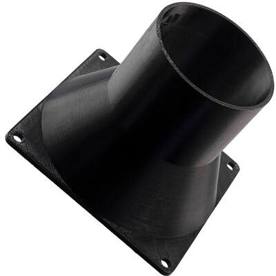 AERZETIX Adaptador Cuadrado-Redondo de Flujo de Aire para conducto de ventilación 92x92 mm Ø58 mm en plástico ABS AERZETIX Adaptador Cuadrado-Redondo de Flujo de Aire para conducto de ventilación 92x92 mm Ø58 mm en plástico ABS