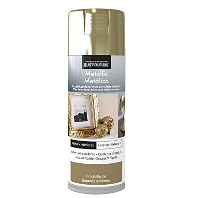 Rust-Oleum Metallic pintura en spray con acabado metálico Oro Brillante 400 ml Rust-Oleum Metallic pintura en spray con acabado metálico Oro Brillante 400 ml