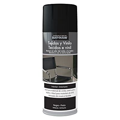 Rust-Oleum pintura Tejidos y Vinilo en spray Brillante Negro 400 ml Rust-Oleum pintura Tejidos y Vinilo en spray Brillante Negro 400 ml