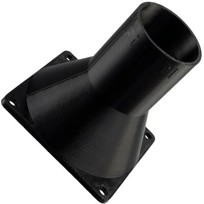 AERZETIX Adaptador Cuadrado-Redondo de Flujo de Aire para conducto de ventilación 70x70 mm Ø38 mm en plástico ABS AERZETIX Adaptador Cuadrado-Redondo de Flujo de Aire para conducto de ventilación 70x70 mm Ø38 mm en plástico ABS