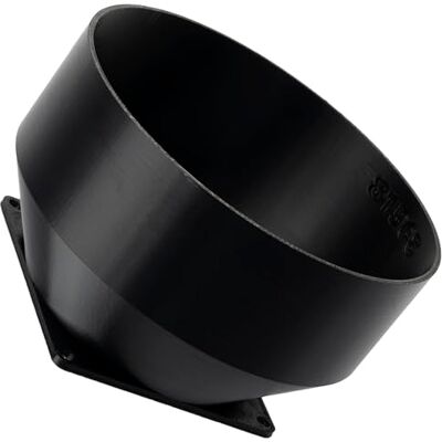 AERZETIX Adaptador Cuadrado-Redondo de Flujo de Aire para conducto de ventilación 80x80 mm Ø123 mm en plástico ABS AERZETIX Adaptador Cuadrado-Redondo de Flujo de Aire para conducto de ventilación 80x80 mm Ø123 mm en plástico ABS