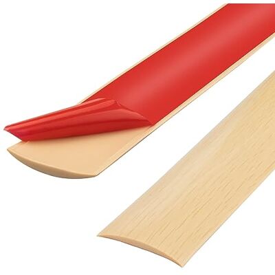 ztowoto Tira de umbral de PVC de 400cm, tiras de transición de piso, tiras de cubierta de piso laminado, tira divisoria de puerta de piso autoadhesiva (4cm, 400cm-grano de arce) ztowoto Tira de umbral de PVC de 400cm, tiras de transición de piso, tiras de cubierta de piso laminado, tira divisoria de puerta de piso autoadhesiva (4cm, 400cm-grano de arce)