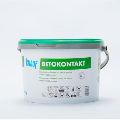 Knauf Puente de Adherencia Betokontakt 5 kg Color Rosa Puente de Unión para Soporte Lisos y Poco Absorbentes Máxima Adherencia a Hormigón y Cerámica Gran Rendimiento Knauf Puente de Adherencia Betokontakt 5 kg Color Rosa Puente de Unión para Soporte Lisos y Poco Absorbentes Máxima Adherencia a Hormigón y Cerámica Gran Rendimiento
