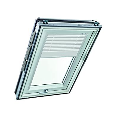 Roto Persiana veneciana original ZJA para claraboya – Riel de guía plateado – Persiana para series Designo R6/R8, i8 y Classic K 64/84 – Tamaño 074/118 07/11 – Color de la tela blanca Roto Persiana veneciana original ZJA para claraboya – Riel de guía plateado – Persiana para series Designo R6/R8, i8 y Classic K 64/84 – Tamaño 074/118 07/11 – Color de la tela blanca