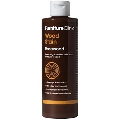 Furniture Clinic Tinte para madera (palisandro) Secado rápido, altamente concentrado y fácil de aplicar Tinte para toda la madera de interior y exterior 250 ml Furniture Clinic Tinte para madera (palisandro) Secado rápido, altamente concentrado y fácil de aplicar Tinte para toda la madera de interior y exterior 250 ml