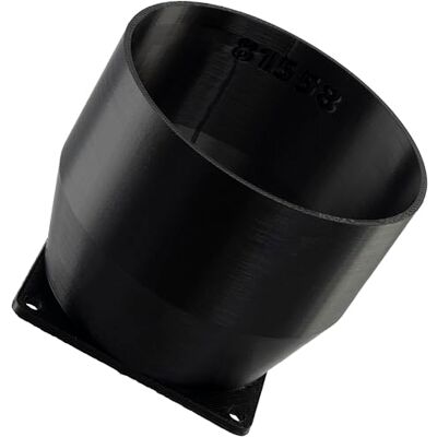 AERZETIX Adaptador Cuadrado-Redondo de Flujo de Aire para conducto de ventilación 70x70 mm Ø88 mm en plástico ABS AERZETIX Adaptador Cuadrado-Redondo de Flujo de Aire para conducto de ventilación 70x70 mm Ø88 mm en plástico ABS