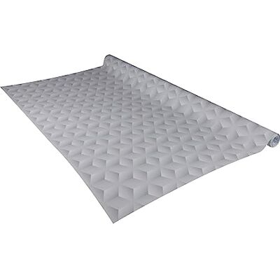 Venilia Lámina adhesiva, Cúbico Cubos Retro Gris, 90cm x 2,6m, Espesor 160μ, Vinilo autoadhesivo para muebles o cocina, decorativas papel pintado pared, PVC sin ftalatos, Fabricado en UE Venilia Lámina adhesiva, Cúbico Cubos Retro Gris, 90cm x 2,6m, Espesor 160μ, Vinilo autoadhesivo para muebles o cocina, decorativas papel pintado pared, PVC sin ftalatos, Fabricado en UE
