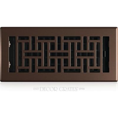 Decor Grates Oriental Floor Register, Rubbed Bronze, 4-Inch by 10-Inch Decor Grates Oriental Floor Register, Rubbed Bronze, 4-Inch by 10-Inch