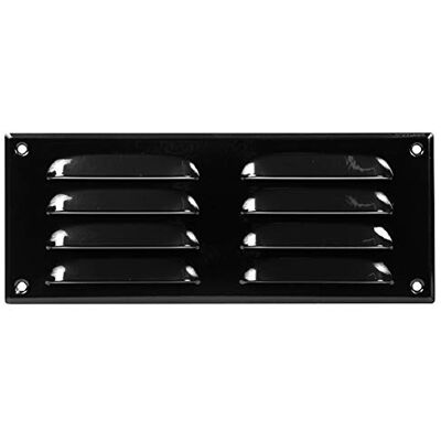 EUROPLAST 260x105mm Rejilla de Ventilación con Mosquitera Rejillas de Aireación Metálicas Acero, Negro EUROPLAST 260x105mm Rejilla de Ventilación con Mosquitera Rejillas de Aireación Metálicas Acero, Negro
