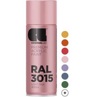 COSMOS LAC Spray Premium Acrylic Brillante Ral 400 Ml (RAL 3015 Rosa claro) COSMOS LAC Spray Premium Acrylic Brillante Ral 400 Ml (RAL 3015 Rosa claro)