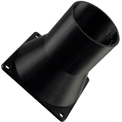 AERZETIX Adaptador Cuadrado-Redondo de Flujo de Aire para conducto de ventilación 70x70 mm Ø48 mm en plástico ABS AERZETIX Adaptador Cuadrado-Redondo de Flujo de Aire para conducto de ventilación 70x70 mm Ø48 mm en plástico ABS