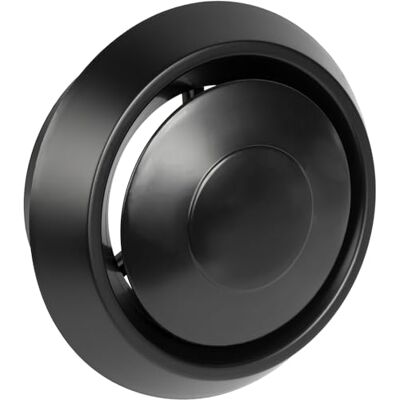 Vent Systems Difusor universal ajustable de plástico negro de 5 pulgadas, cubierta de ventilación redonda para pared, conducto de techo, deflector de ventilación de aire de registro en línea Vent Systems Difusor universal ajustable de plástico negro de 5 pulgadas, cubierta de ventilación redonda para pared, conducto de techo, deflector de ventilación de aire de registro en línea