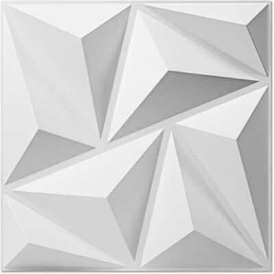 Art3d Paneles 3D Revestimiento Decorativo Blanco Mate Art3d Paneles 3D Revestimiento Decorativo Blanco Mate