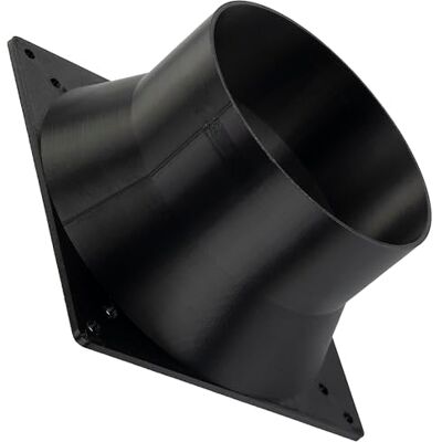 AERZETIX Adaptador Cuadrado-Redondo de Flujo de Aire para conducto de ventilación 140x140 mm Ø108 mm en plástico ABS AERZETIX Adaptador Cuadrado-Redondo de Flujo de Aire para conducto de ventilación 140x140 mm Ø108 mm en plástico ABS