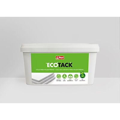 Rayt ECOTACK POLIESTIRENO, Adhesivo de contacto sin disolventes para pegado de poliestireno expandido o extruido y espumas de poliuretano en techos y paredes, 5kg Rayt ECOTACK POLIESTIRENO, Adhesivo de contacto sin disolventes para pegado de poliestireno expandido o extruido y espumas de poliuretano en techos y paredes, 5kg