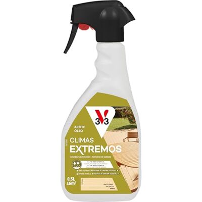 V33 Aceite Teca Pulverizador Climas Extremos Mate Incoloro 0,5l V33 Aceite Teca Pulverizador Climas Extremos Mate Incoloro 0,5l